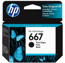 TINTA HP 667 BLACK ORIGINAL INK CARTRIDGE, 3YM79AL