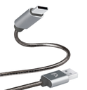 Cable trenzado de metal tipo C a USB 2.0 de 3,2 pies/1 m - Dura Spring. ARG-CB-0028GR