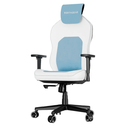 Silla Vertagear, SL1800.  color  WHITE/BABY BLUE, 250lbs VG-SL1800_BL , con soporte lumbar con modulos adaptativos, Asiento Vertair aerodinamico con 4 tuneles de aire.