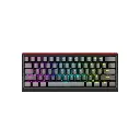Teclado Marvo Tipo-C (Entrada)/USB Tipo A (Salida), Color Negro Rainbow Switch RED, KG962SP-R