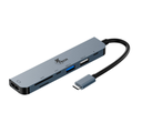 Hub Xteh USB-C 7-in-1 Multipuerto, (x1 HDMI, x1 SD, x1 MicroSD, x1 USB 3.5, x1 USB 2.0, x1 Tipo C 2.0, x1 USB C PD) XTC-571