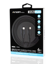 CABLE TIPO-C A TIPO-C ARGOM, 6 PIES, 1.8mts, 65W PD CARGA RÁPIDA, FLEXIBLE, NEGRO. ARG-CB- 0070BK