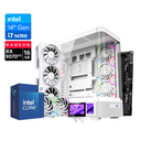 PC QUANTUM POWER / INTEL i7-14700 / B760M / RAM 32GB  6000 MT / M.2 1TB / RX 9070 OC 16GB GDDR6 White / HydroView 360mm White /  850W /  QUANTUM PRO White