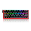 Teclado Redragon Fizz RGB K617 USB, Rainbow, Dust-Proof, Switch Red