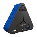 Regulador de Voltaje Centra R PLUS 2000VA / 1000W 6 Salidas, Charger Azul/Negro, CRPU2000B