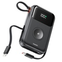 Powerbank TOOCKI 10,000MAH,  35W TDYE-PB07AC-YC1W01, Interfaz de salida: USB Tipo-C, con cable incorporado, carga inalámbrica