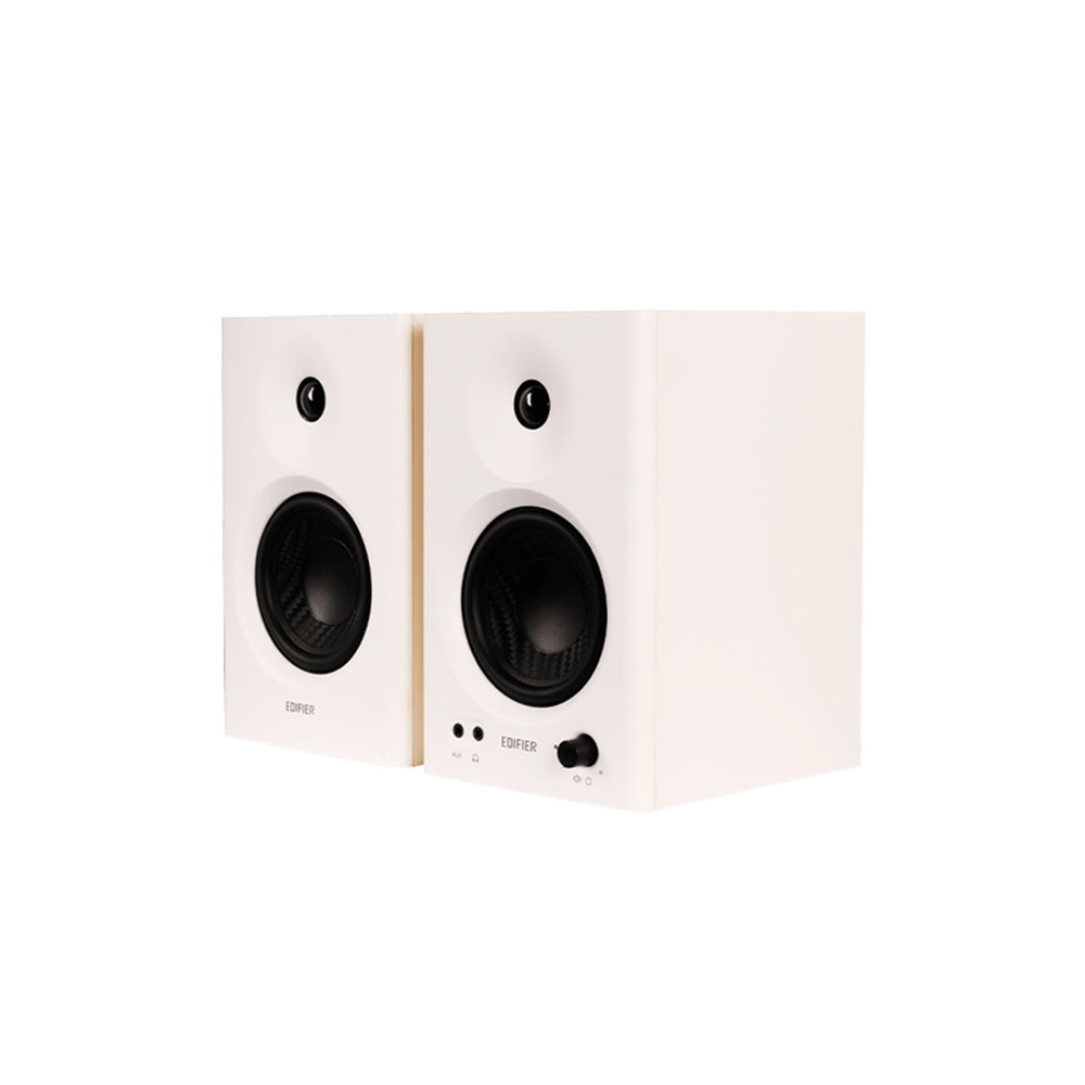 Bocinas de Monitor de Estudio Edifier -  RCA y AUX - 21W + 21W - Blanco MR4