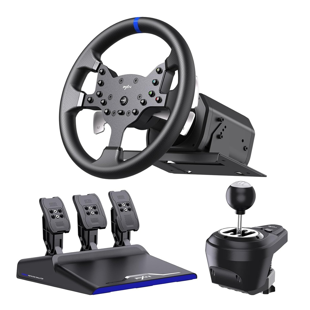 Volante PXN V99 Force FeedBack 3.2Nm, 900°, Hall Effect, Quick Release, PC, PS4, Xbox Series X|S - PXN-BC-CH(V99)