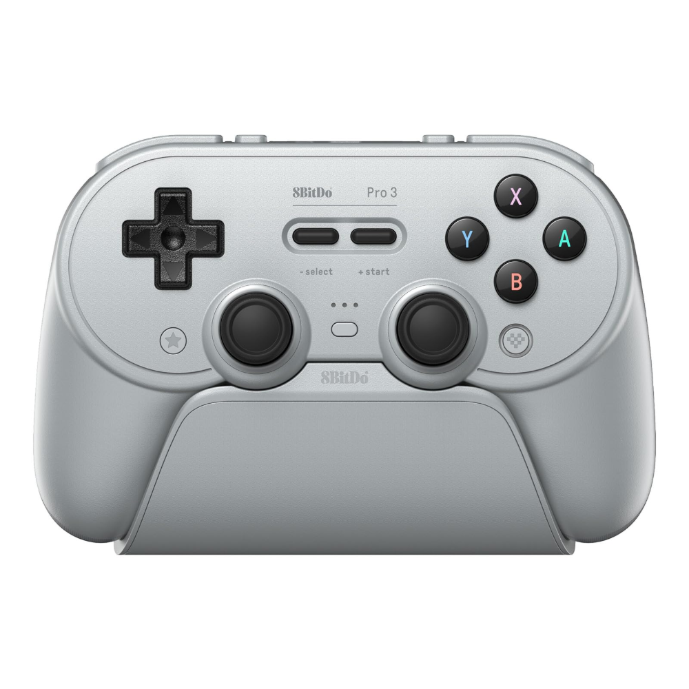 Control 8BitDo Pro 3 Bluetooth - 2.4G - Windows/Switch/SteamOS - Gris - 80GQ