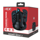 Base de carga Next para 4 Joy-Con 2 de Nintendo Switch 2 – LED, Magnética, Negra - NX-NS2JQC