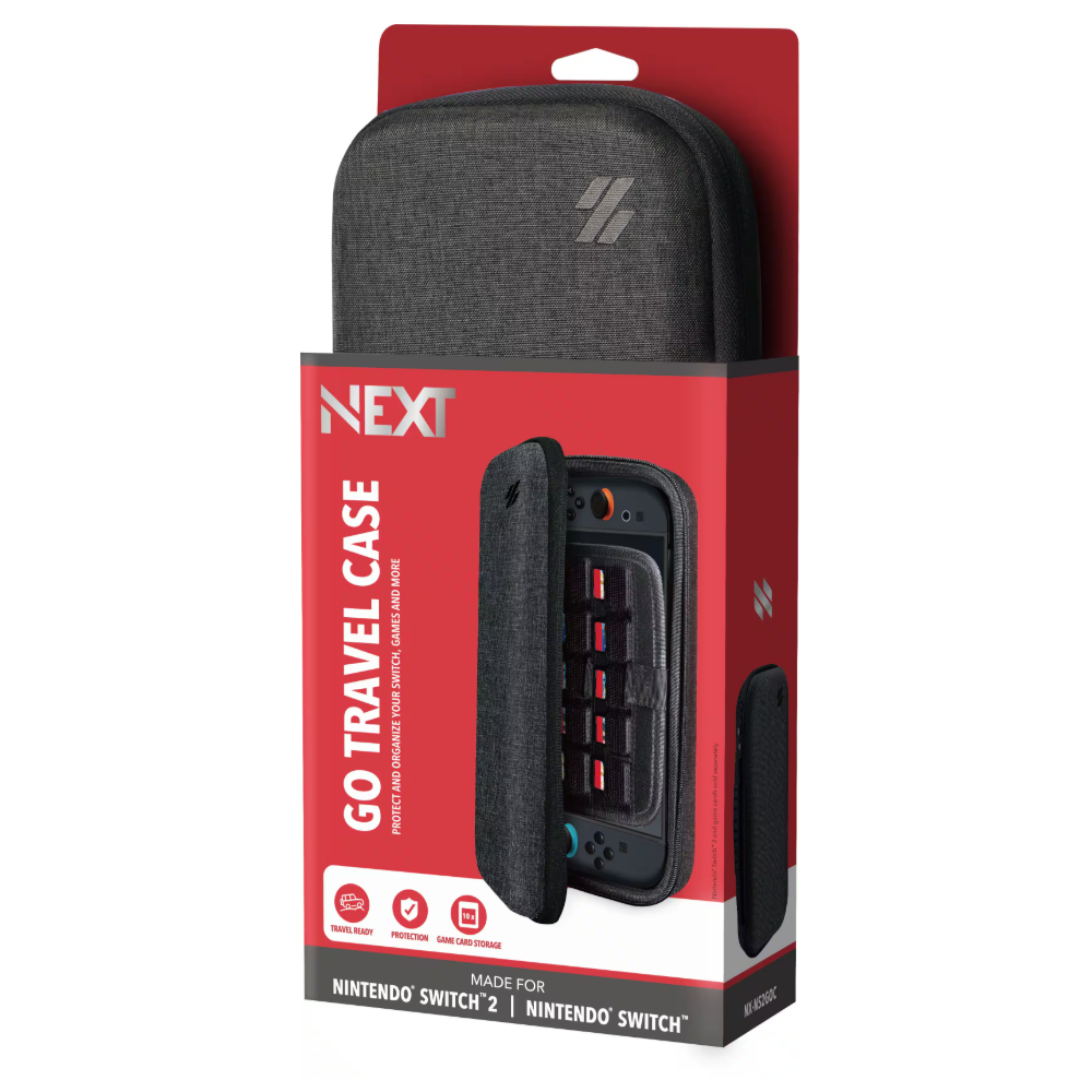Estuche Next Go Travel para Nintendo Switch/Nintendo Switch 2 - Negro - NX-NS2GOC