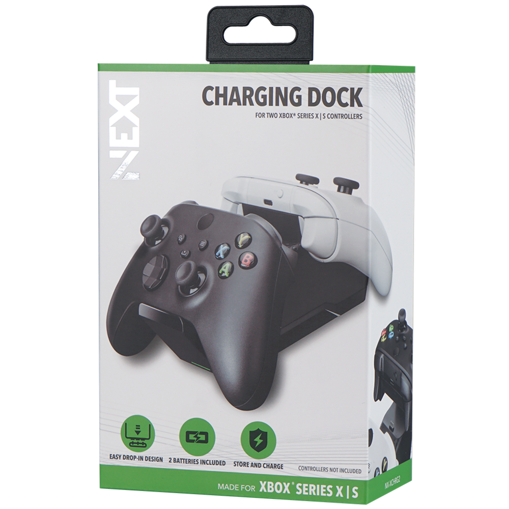Base de carga Next para 2 Controles Xbox Series X|S – 2 Baterías Recargables  Incluidas 1200mAh NX-XCHRG2