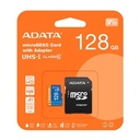 Memoria MicroSD Adata SDXC - 128GB - V10 - Class 10 - AUSDX128GUICL10A1-RA1
