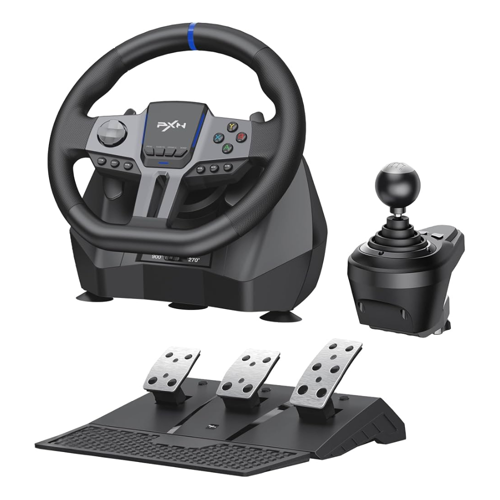 Volante PXN V9 Gen2 Racing Wheel – PC, PS4, Xbox Series X|S, 900°, Hall Effect, Shifter 6+R PC, PS4, XBOX - B-V9GEN2-E-V02-2406