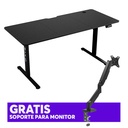 ESCRITORIO ELECTRICO AJUSTABLE XYZ CORE, X-DS-CORE-B / XYZ-SA-1026, 1600x700mm, 154 Lbrs. MAX, Porta headset.+ GRATIS Soporte para monitor Argom