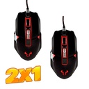 2x1 Mouse Gaming Riotoro Aurox Black Prism RGB, 10,000 DPI, Optical USB