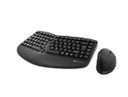 Klip Xtreme - Keyboard and mouse set - Spanish - Wireless - 2.4 GHz / USB - Black - Ergonomic-Compact, KBK-510